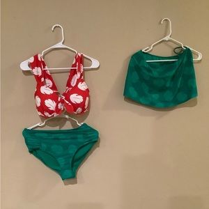 Disney Bikini Lilo & Stitch size medium Hot Topic including skirt wrap